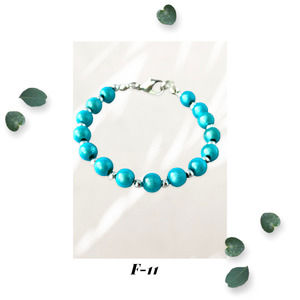 Light Blue Mirage Iridescent Beaded Bracelet